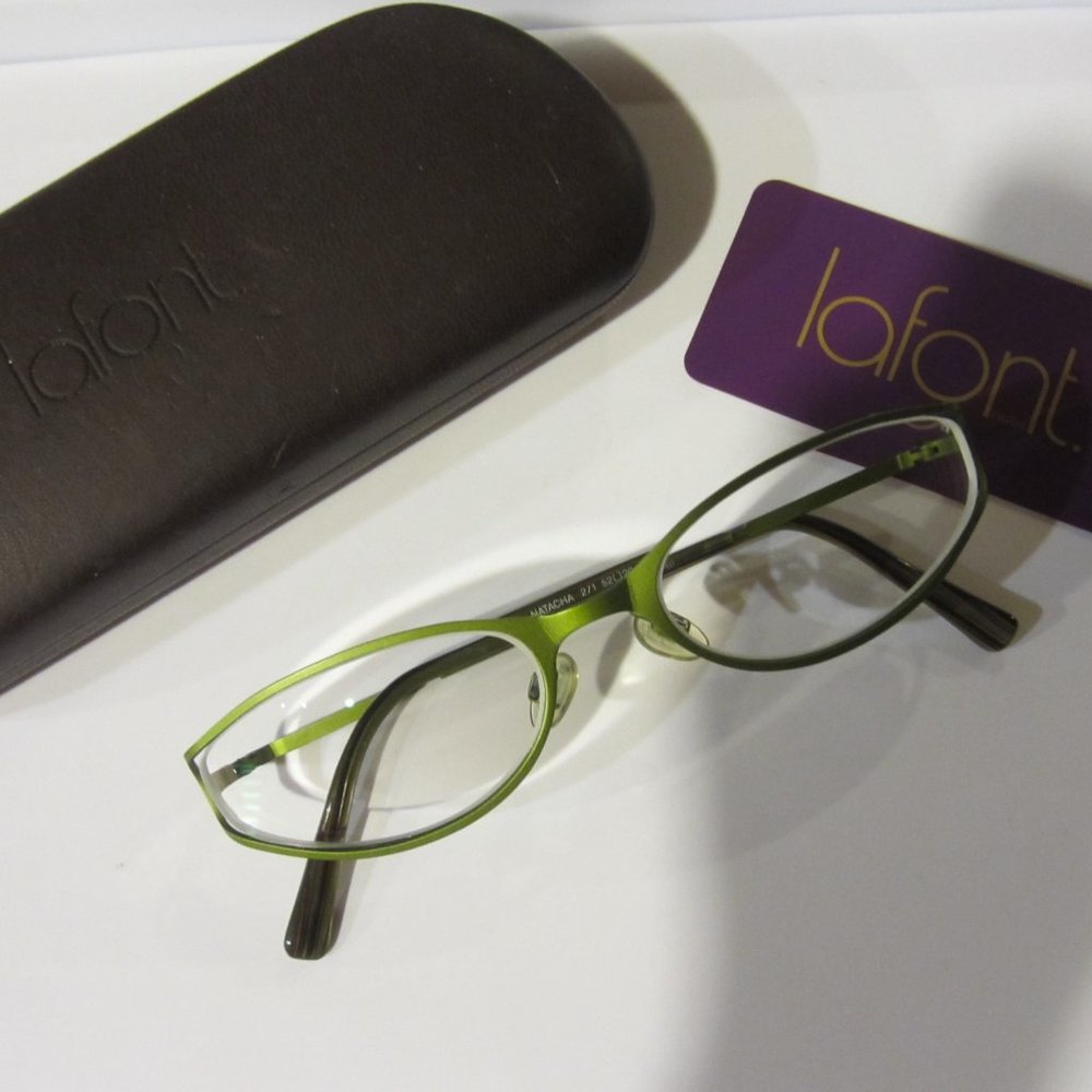 Lafont Paris EYEGLASSES Natcha 271 matcha green metal FRAME discontinued EUC